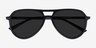 Volcano Black PlasticSunglass Frames from EyeBuyDirect, Closed View