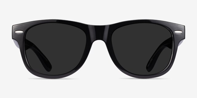 Chess Black PlasticSunglass Frames from EyeBuyDirect, Front View