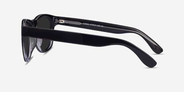 Chess Black PlasticSunglass Frames from EyeBuyDirect, Side View