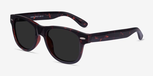Chess Red Tortoise PlasticSunglass Frames from EyeBuyDirect, Angle View