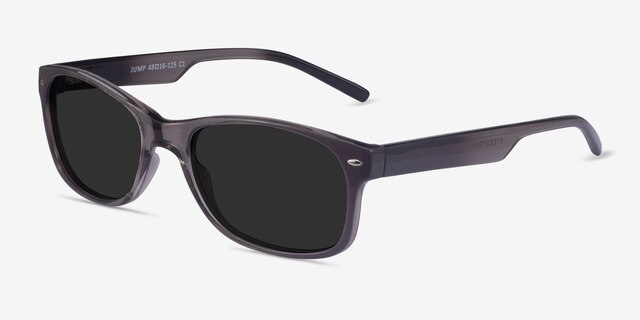 Jump Gray PlasticSunglass Frames from EyeBuyDirect, Angle View