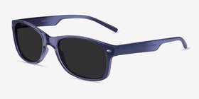 Jump Bleu Plastique Soleil de Lunette de vue d'EyeBuyDirect, Vue d'Angle