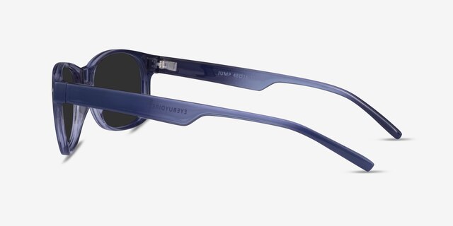Jump Bleu PlastiqueSoleil de Lunette de vue d'EyeBuyDirect, Vue de Côté