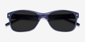 Jump Bleu Plastique Soleil de Lunette de vue d'EyeBuyDirect, Vue Rapprochée