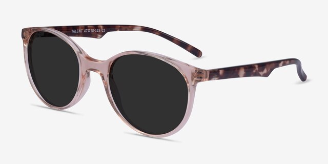Talent Clear Brown Tortoise PlasticSunglass Frames from EyeBuyDirect, Angle View