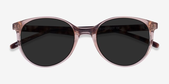 Talent Clear Brown Tortoise PlasticSunglass Frames from EyeBuyDirect, Closed View