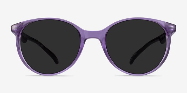 Talent Clear Purple Floral PlasticSunglass Frames from EyeBuyDirect, Front View