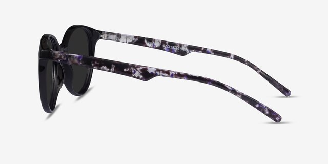 Talent Black Floral PlasticSunglass Frames from EyeBuyDirect, Side View