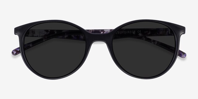 Talent Black Floral PlasticSunglass Frames from EyeBuyDirect, Closed View