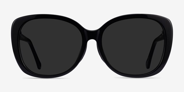 Sherry Black AcetateSunglass Frames from EyeBuyDirect, Front View