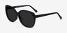 Sherry Black AcetateSunglass Frames from EyeBuyDirect, Angle View