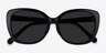 Sherry Black AcetateSunglass Frames from EyeBuyDirect, Closed View