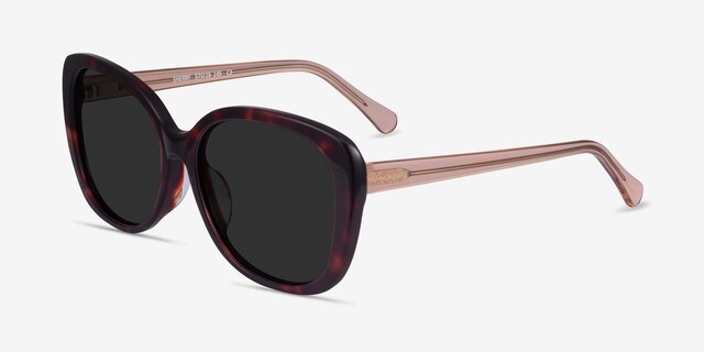 Sherry Tortoise Champagne AcetateSunglass Frames from EyeBuyDirect, Angle View