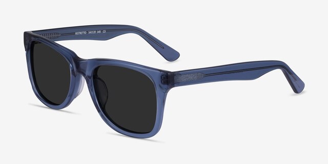 Ristretto Clear Blue AcetateSunglass Frames from EyeBuyDirect, Angle View