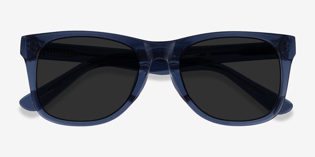 Ristretto Clear Blue AcetateSunglass Frames from EyeBuyDirect, Closed View