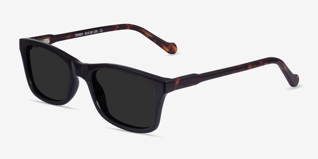 Tennis Black Tortoise AcetateSunglass Frames from EyeBuyDirect, Angle View