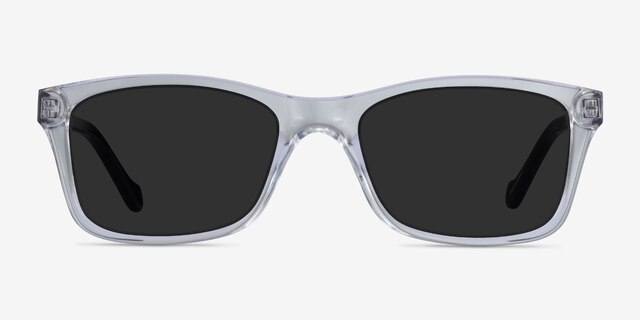 Tennis Clear Black AcétateSoleil de Lunette de vue d'EyeBuyDirect, Vue de Face