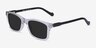 Tennis Clear Black AcétateSoleil de Lunette de vue d'EyeBuyDirect, Vue d'Angle