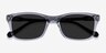 Tennis Clear Black AcétateSoleil de Lunette de vue d'EyeBuyDirect, Vue Rapprochée