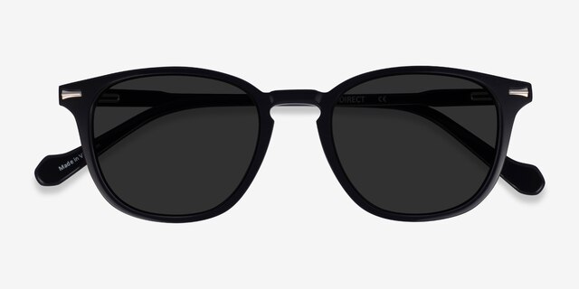 Memory Black AcetateSunglass Frames from EyeBuyDirect, Closed View