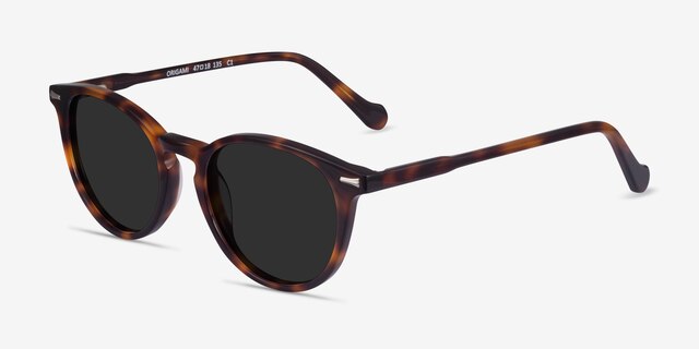 Origami Tortoise AcetateSunglass Frames from EyeBuyDirect, Angle View