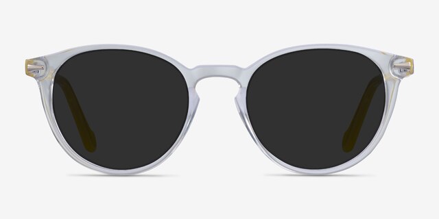 Origami Clear Yellow AcetateSunglass Frames from EyeBuyDirect, Front View