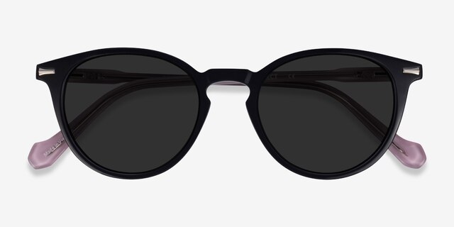 Origami Black Pink AcétateSoleil de Lunette de vue d'EyeBuyDirect, Vue Rapprochée