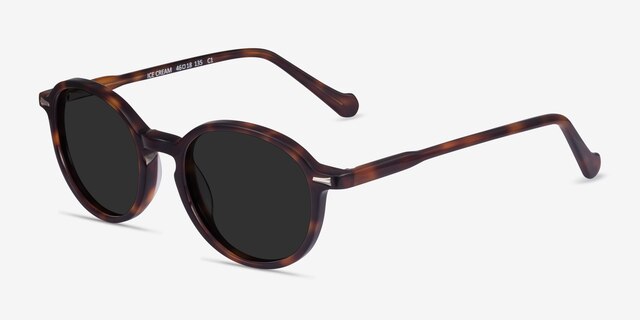 Ice Cream Tortoise AcetateSunglass Frames from EyeBuyDirect, Angle View