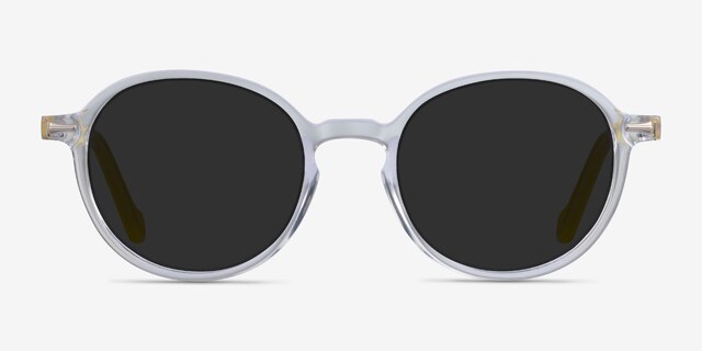 Ice Cream Clear Yellow AcetateSunglass Frames from EyeBuyDirect, Front View