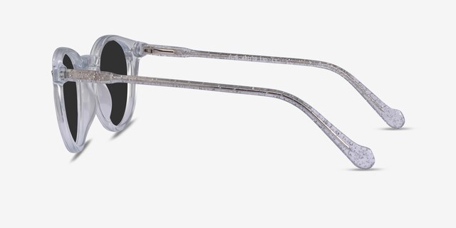 Fun Glitter Clear AcetateSunglass Frames from EyeBuyDirect, Side View