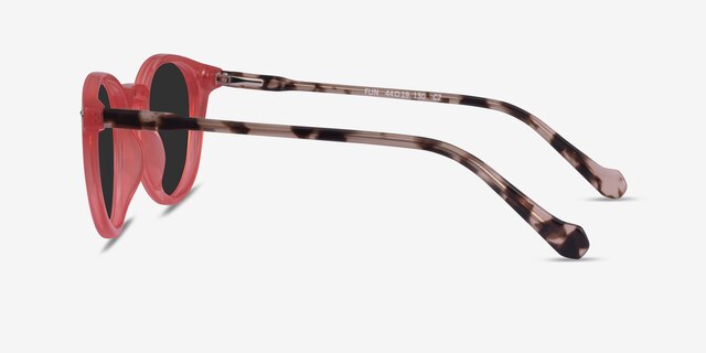 Fun Coral Tortoise AcetateSunglass Frames from EyeBuyDirect, Side View