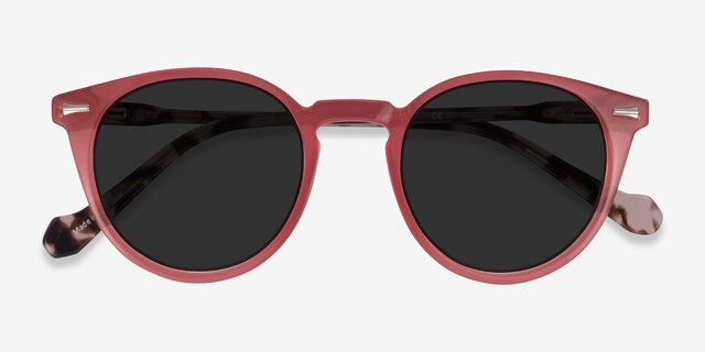 Fun Coral Tortoise AcetateSunglass Frames from EyeBuyDirect, Closed View