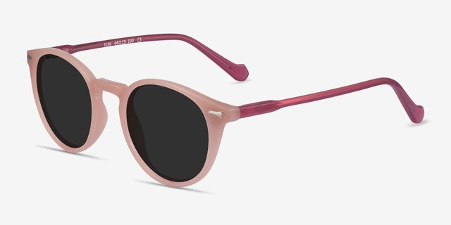 Fun Beige Purple AcetateSunglass Frames from EyeBuyDirect, Angle View