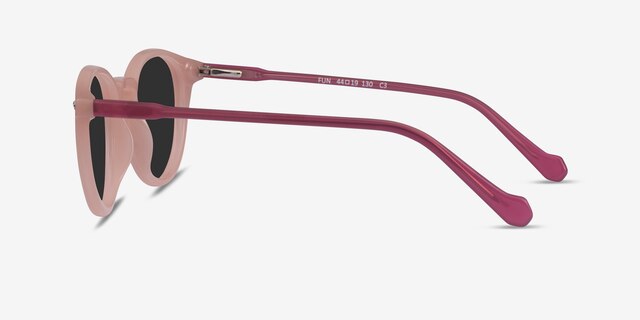 Fun Beige Purple AcetateSunglass Frames from EyeBuyDirect, Side View