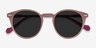 Fun Beige Purple AcetateSunglass Frames from EyeBuyDirect, Closed View