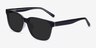 Rooney Black AcetateSunglass Frames from EyeBuyDirect, Angle View