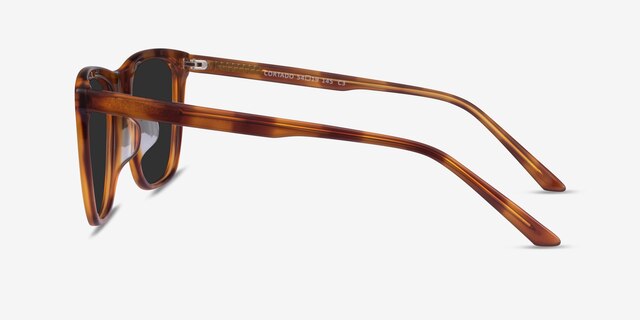 Cortado Honey Tortoise AcetateSunglass Frames from EyeBuyDirect, Side View