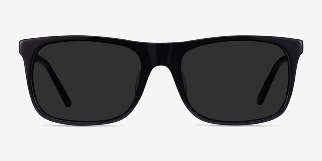 Silvio Black AcetateSunglass Frames from EyeBuyDirect, Front View