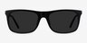Silvio Black AcetateSunglass Frames from EyeBuyDirect, Front View
