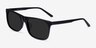 Silvio Black AcetateSunglass Frames from EyeBuyDirect, Angle View