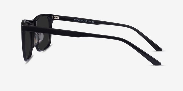 Silvio Black AcetateSunglass Frames from EyeBuyDirect, Side View