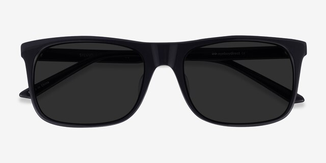 Silvio Black AcetateSunglass Frames from EyeBuyDirect, Closed View