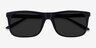 Silvio Black AcetateSunglass Frames from EyeBuyDirect, Closed View