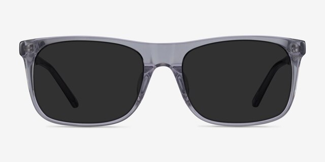 Silvio Clear Gray AcetateSunglass Frames from EyeBuyDirect, Front View