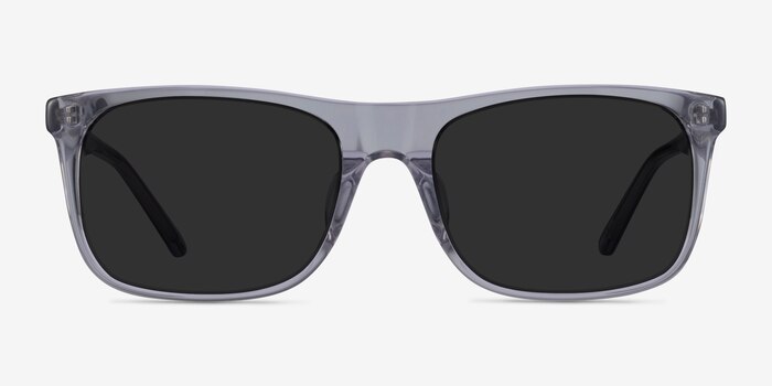 Silvio Clear Gray Acetate Sunglass Frames from EyeBuyDirect