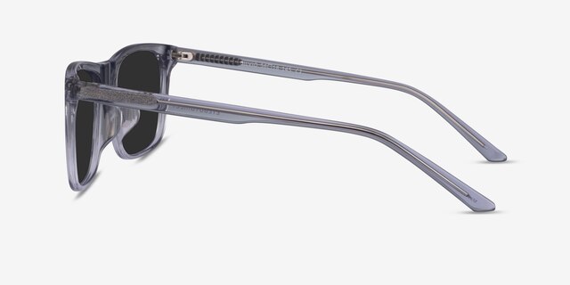 Silvio Clear Gray AcetateSunglass Frames from EyeBuyDirect, Side View