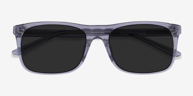 Silvio Clear Gray AcetateSunglass Frames from EyeBuyDirect, Closed View