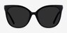 Gelato Black AcetateSunglass Frames from EyeBuyDirect, Front View