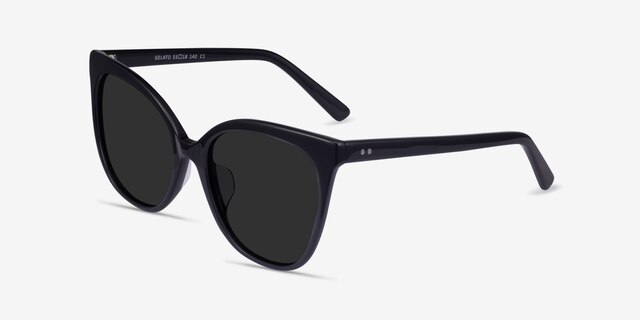 Gelato Black AcetateSunglass Frames from EyeBuyDirect, Angle View