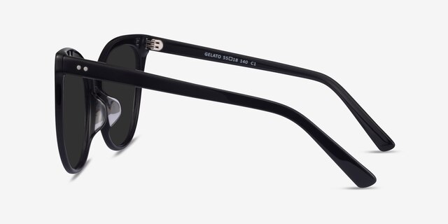 Gelato Black AcetateSunglass Frames from EyeBuyDirect, Side View